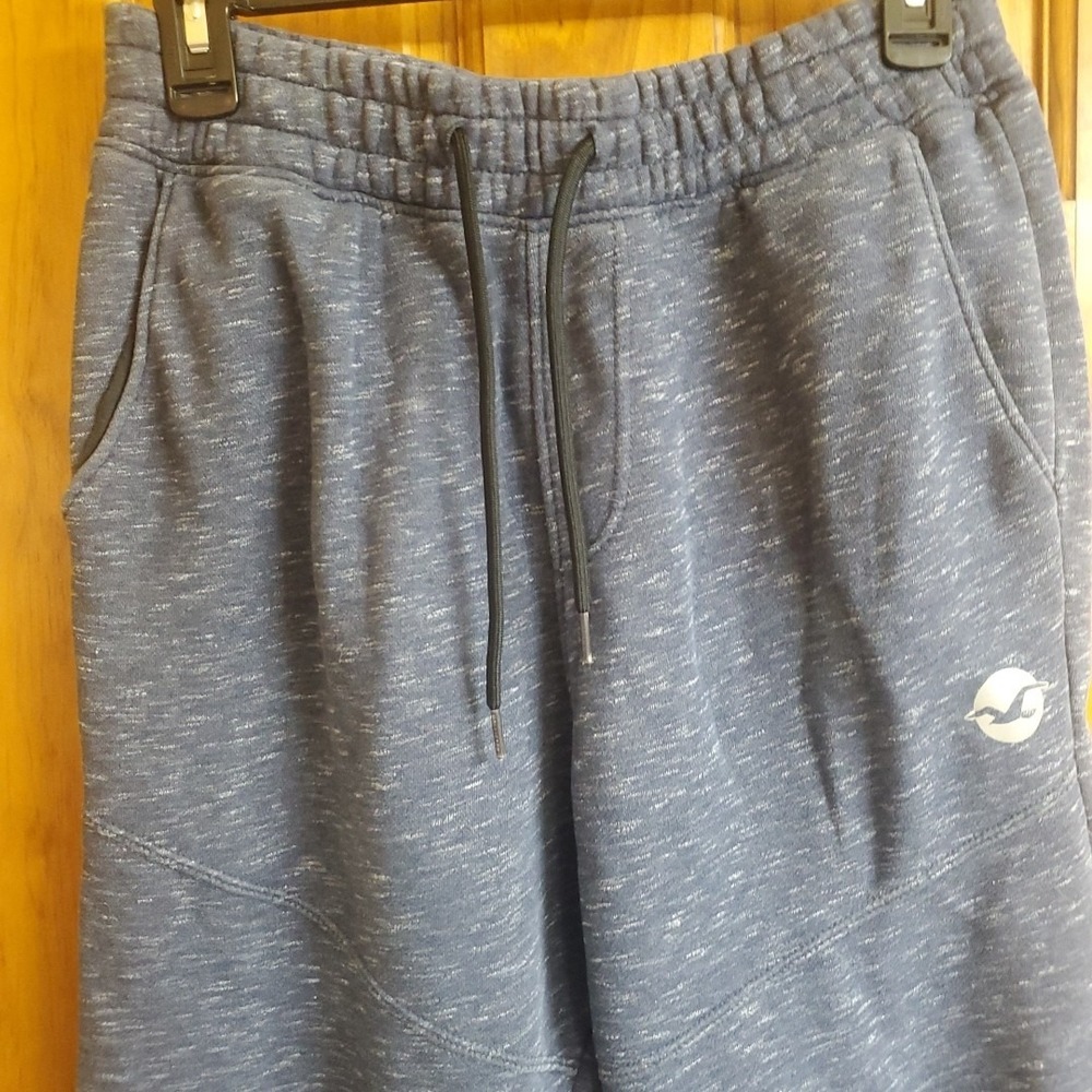 Hollister Small Jogger‎ Sweatpants Men Blue Heathered Drawstring Athletic Logo